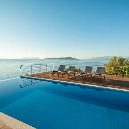 Seafront Karavi With Private Sea Access - Iris Lefkada Vila