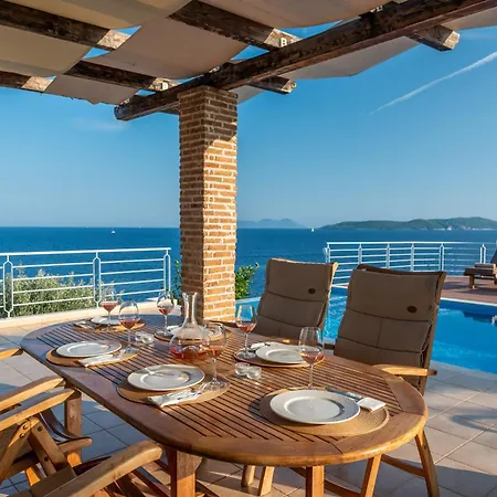 Seafront Karavi With Private Sea Access - Iris Lefkada Vila Sivota